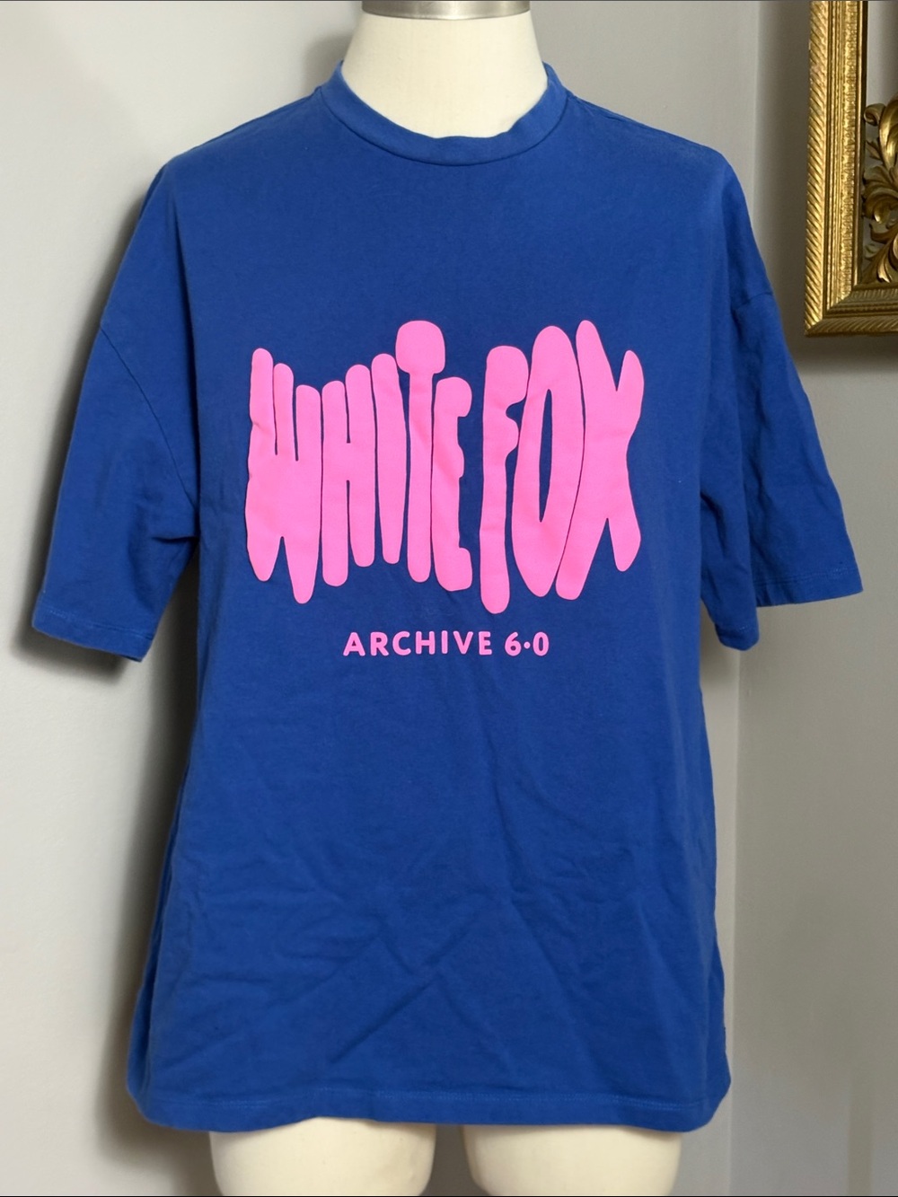 White Fox Small Archive 6.0 Graphic Tee Blue Pink Shirt